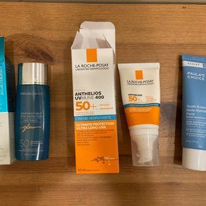 High end sunscreen bundle- colorscience, La Roche-Posay, and Paula's Choice